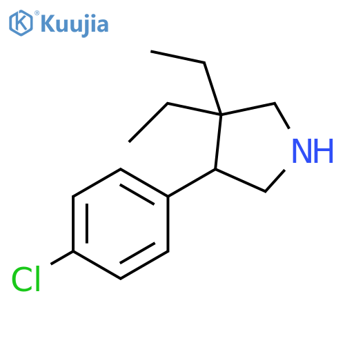 4-(4-chlorophenyl)-3,3-diethylpyrrolidine structure