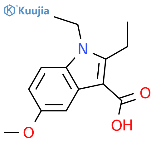 1,2-diethyl-5-methoxy-1H-indole-3-carboxylic acid structure