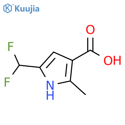 5-(difluoromethyl)-2-methyl-1H-pyrrole-3-carboxylic acid structure