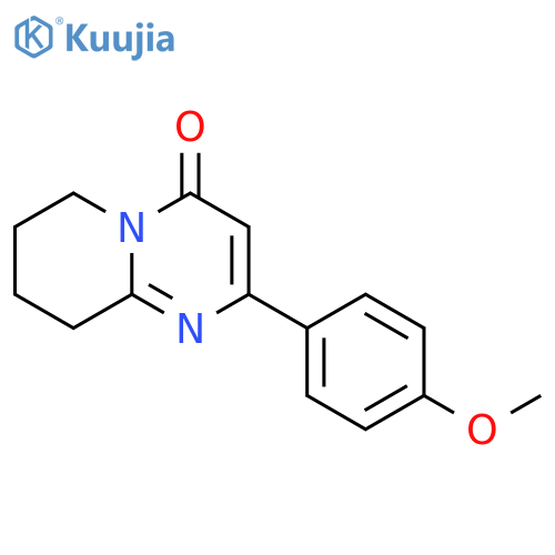 2-(4-methoxyphenyl)-4H,6H,7H,8H,9H-pyrido1,2-apyrimidin-4-one structure