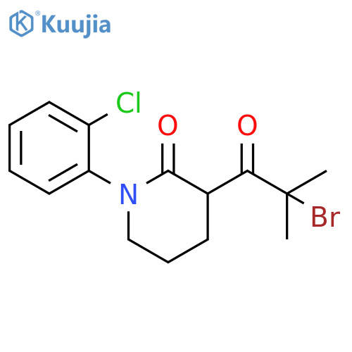 3-(2-bromo-2-methylpropanoyl)-1-(2-chlorophenyl)piperidin-2-one structure