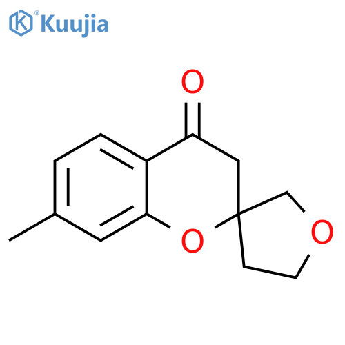 7-methyl-3,4-dihydrospiro1-benzopyran-2,3'-oxolane-4-one structure
