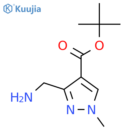 tert-butyl 3-(aminomethyl)-1-methyl-1H-pyrazole-4-carboxylate structure