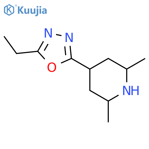 4-(5-ethyl-1,3,4-oxadiazol-2-yl)-2,6-dimethylpiperidine structure