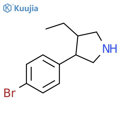 3-(4-bromophenyl)-4-ethylpyrrolidine structure