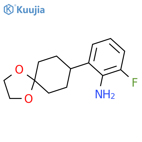 2-{1,4-dioxaspiro4.5decan-8-yl}-6-fluoroaniline structure