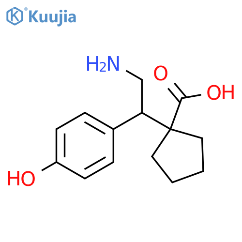 1-2-amino-1-(4-hydroxyphenyl)ethylcyclopentane-1-carboxylic acid structure