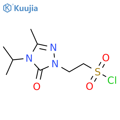 2-3-methyl-5-oxo-4-(propan-2-yl)-4,5-dihydro-1H-1,2,4-triazol-1-ylethane-1-sulfonyl chloride structure