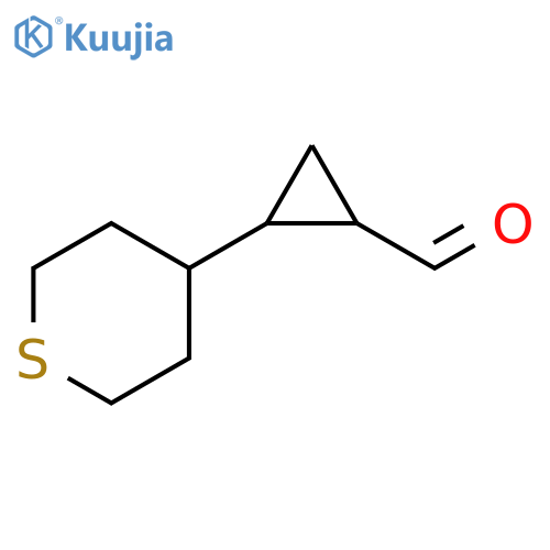 2-(thian-4-yl)cyclopropane-1-carbaldehyde structure