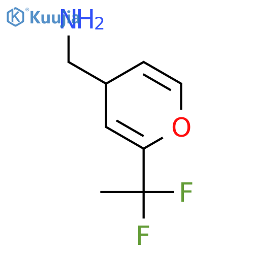 2-(1,1-difluoroethyl)-4H-pyran-4-ylmethanamine structure