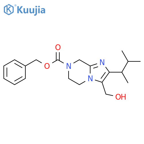 benzyl 3-(hydroxymethyl)-2-(3-methylbutan-2-yl)-5H,6H,7H,8H-imidazo1,2-apyrazine-7-carboxylate structure