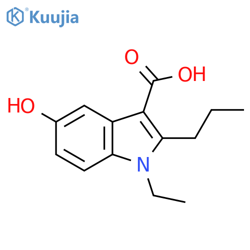 1-ethyl-5-hydroxy-2-propyl-1H-indole-3-carboxylic acid structure