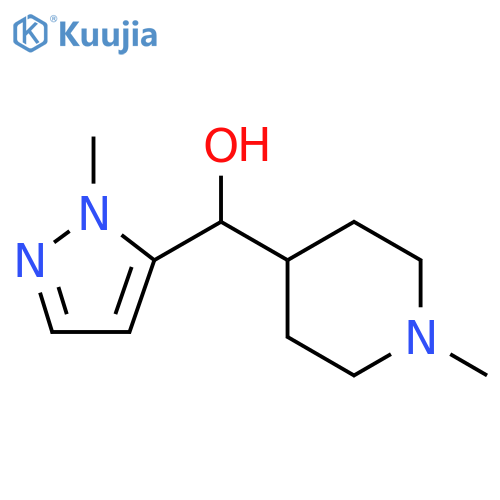 4-Piperidinemethanol, 1-methyl-α-(1-methyl-1H-pyrazol-5-yl)- structure