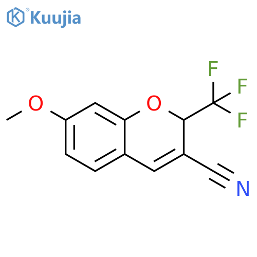 7-methoxy-2-(trifluoromethyl)-2H-chromene-3-carbonitrile structure