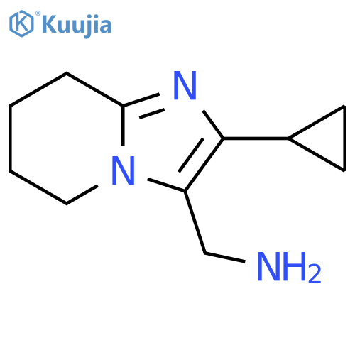 {2-cyclopropyl-5H,6H,7H,8H-imidazo1,2-apyridin-3-yl}methanamine structure