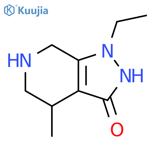 1-ethyl-4-methyl-1H,4H,5H,6H,7H-pyrazolo3,4-cpyridin-3-ol structure