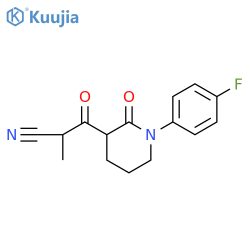 3-1-(4-fluorophenyl)-2-oxopiperidin-3-yl-2-methyl-3-oxopropanenitrile structure