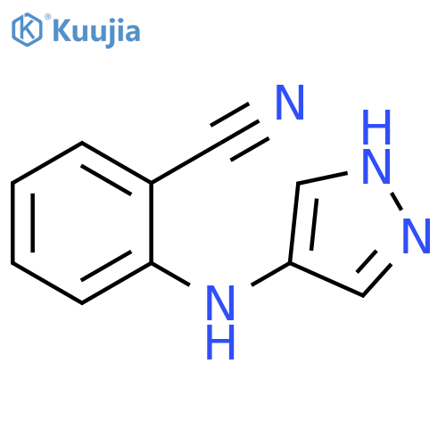 Benzonitrile, 2-(1H-pyrazol-4-ylamino)- structure