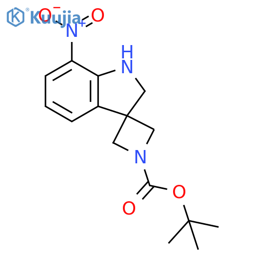 tert-butyl 7'-nitro-1',2'-dihydrospiroazetidine-3,3'-indole-1-carboxylate structure