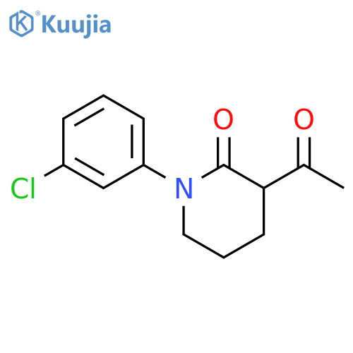 3-acetyl-1-(3-chlorophenyl)piperidin-2-one structure