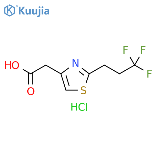 2-2-(3,3,3-trifluoropropyl)-1,3-thiazol-4-ylacetic acid hydrochloride structure