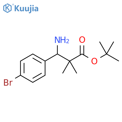 tert-butyl 3-amino-3-(4-bromophenyl)-2,2-dimethylpropanoate structure