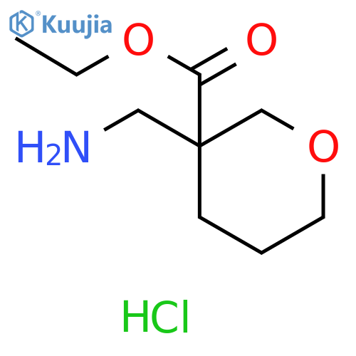 ethyl 3-(aminomethyl)oxane-3-carboxylate hydrochloride structure