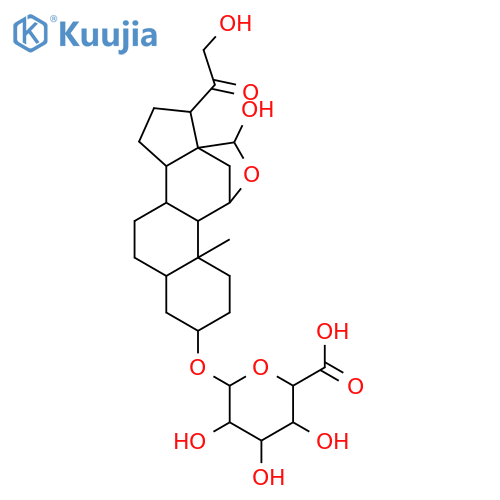b-D-Glucopyranosiduronic acid, (3a,5b,11b)-11,18-epoxy-18,21-dihydro-20-oxopregnan-3-yl (9CI) structure