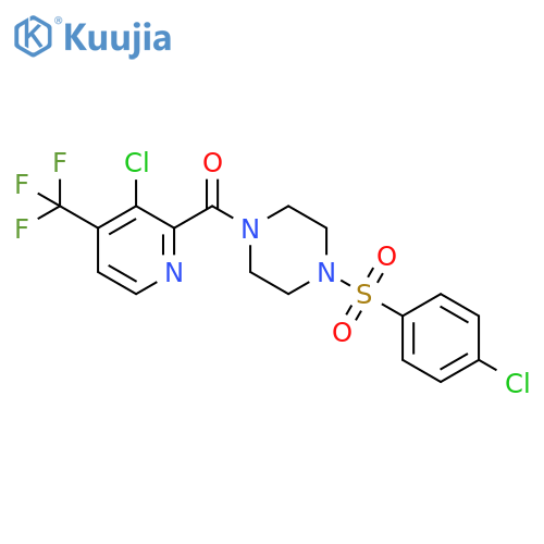 Methanone, [4-[(4-chlorophenyl)sulfonyl]-1-piperazinyl][3-chloro-4-(trifluoromethyl)-2-pyridinyl]- structure