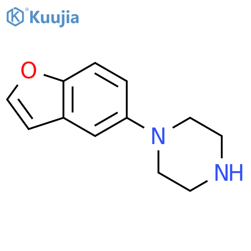 1-(5-benzofuranyl)-Piperazine structure