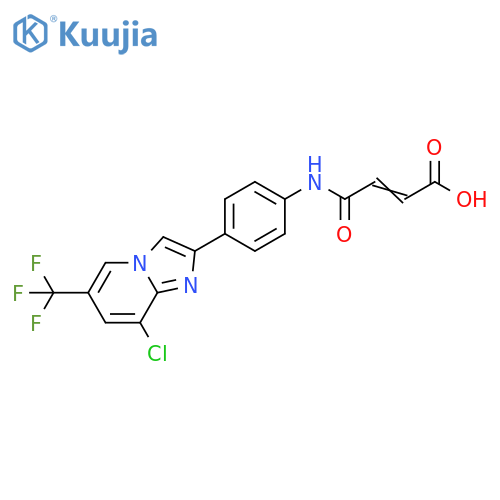 2-Butenoic acid, 4-[[4-[8-chloro-6-(trifluoromethyl)imidazo[1,2-a]pyridin-2-yl]phenyl]amino]-4-oxo- structure