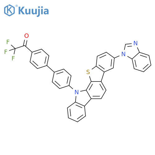 Ethanone, 1-[4'-[8-(1H-benzimidazol-1-yl)-12H-[1]benzothieno[2,3-a]carbazol-12-yl][1,1'-biphenyl]-4-yl]-2,2,2-trifluoro- structure