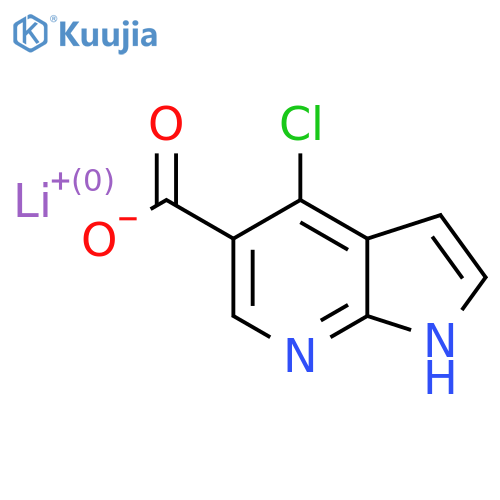lithium 4-chloro-1H-pyrrolo[2,3-b]pyridine-5-carboxylate structure