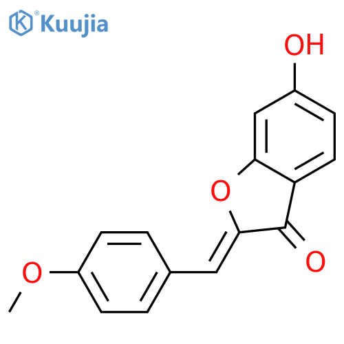 (2e)-6-hydroxy-2-[(4-methoxyphenyl)methylidene]-1-benzofuran-3-one structure