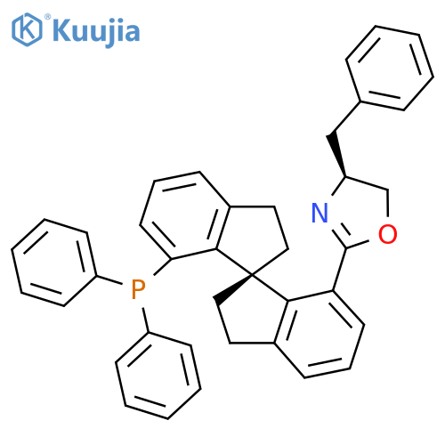 [(3R)-4-[(4S)-4-Benzyl-4,5-dihydro-1,3-oxazol-2-yl]-3,3'-spirobi[1,2-dihydroindene]-4'-yl]-diphenylphosphane structure