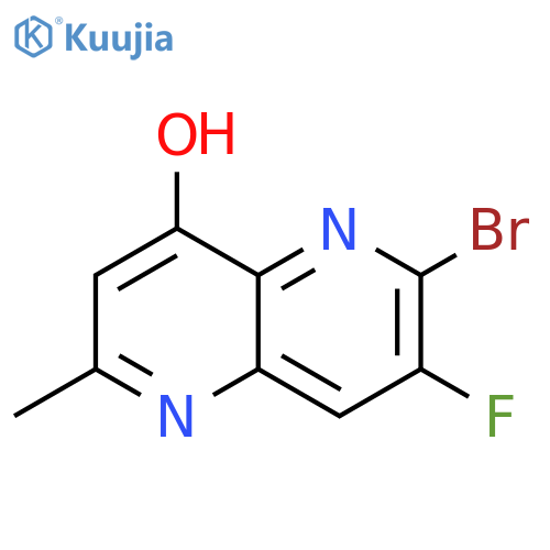1,5-Naphthyridin-4-ol, 6-bromo-7-fluoro-2-methyl- structure