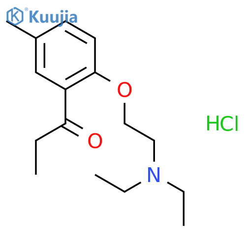 1-{2-[2-(diethylamino)ethoxy]-5-methylphenyl}propan-1-one hydrochloride (1:1) structure