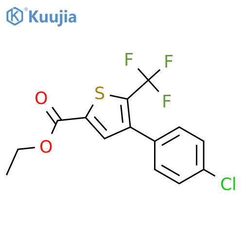 2-Thiophenecarboxylicacid, 4-(4-chlorophenyl)-5-(trifluoromethyl)-, ethyl ester structure