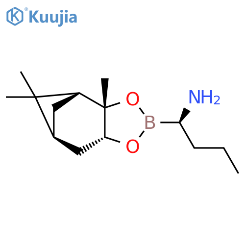 4,6-Methano-1,3,2-benzodioxaborole-2-methanamine,a-ethylhexahydro-3a,5,5-trimethyl-,(aR,3aS,4S,6S,7aR)- structure