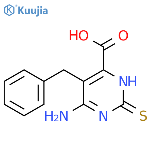 4-Pyrimidinecarboxylicacid, 6-amino-1,2-dihydro-5-(phenylmethyl)-2-thioxo- structure