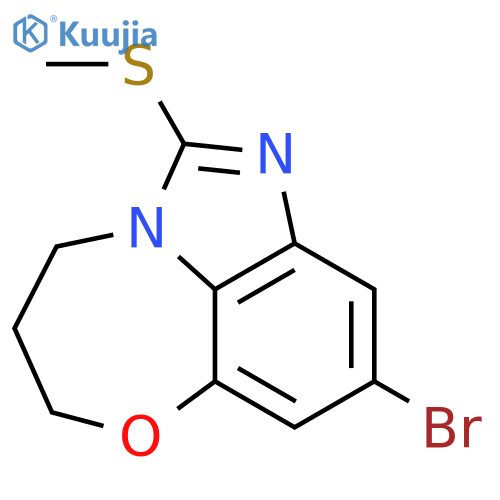 6-bromo-2-(methylsulfanyl)-9-oxa-1,3-diazatricyclo[6.4.1.0?,13]trideca-2,4(13),5,7-tetraene structure