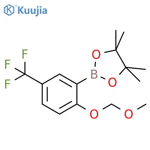 2-(2-(methoxymethoxy)-5-(trifluoromethyl)phenyl)-4,4,5,5-tetramethyl-1,3,2-dioxaborolane structure