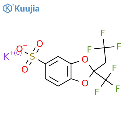 2'-Trifluoroethyl-2-trifluoromethyl-1,3-benzodioxole-5-sulfonic acid potassium salt structure