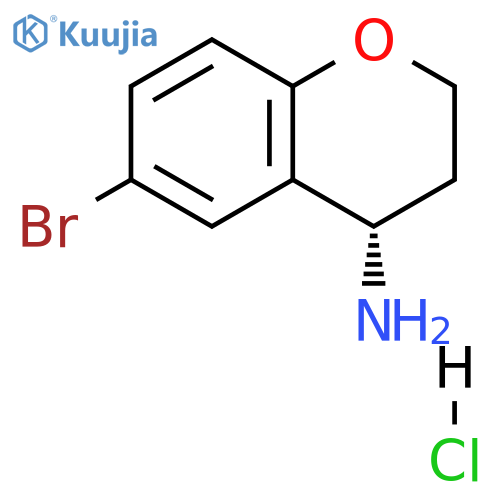 (4R)-6-bromo-3,4-dihydro-2H-1-benzopyran-4-amine hydrochloride structure