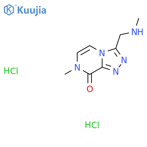 7-methyl-3-[(methylamino)methyl]-7H,8H-[1,2,4]triazolo[4,3-a]pyrazin-8-one dihydrochloride structure