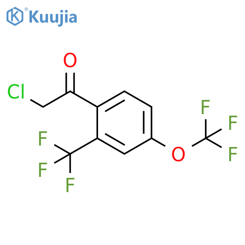 2-chloro-1-[4-(trifluoromethoxy)-2-(trifluoromethyl)phenyl]ethan-1-one structure