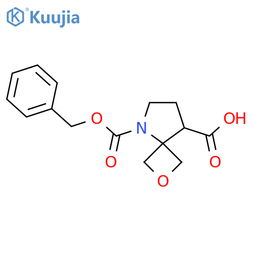 5-(benzyloxy)carbonyl-2-oxa-5-azaspiro3.4octane-8-carboxylic acid structure