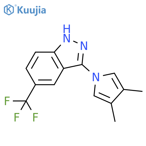 3-(3,4-dimethyl-1H-pyrrol-1-yl)-5-(trifluoromethyl)-1H-indazole structure
