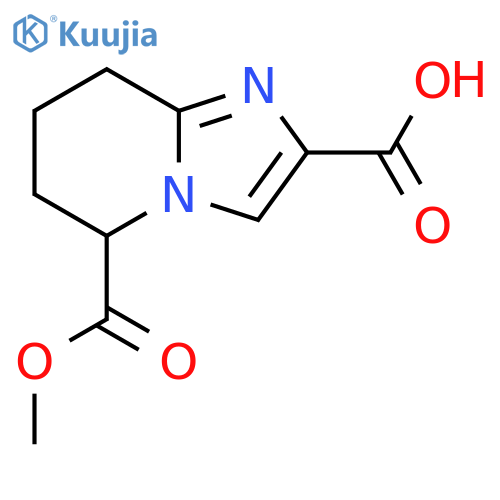5-(methoxycarbonyl)-5H,6H,7H,8H-imidazo1,2-apyridine-2-carboxylic acid structure