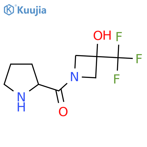 (3-Hydroxy-3-(trifluoromethyl)azetidin-1-yl)(pyrrolidin-2-yl)methanone structure
